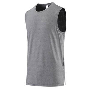 <b>Men's</b> Summer Casual Sleeveless Tank <b>Vest</b> Breathable Cotton Knitted Sports T-Shirt Comfortable Brightly Colored Sweat-Absorbing - Product Image 2