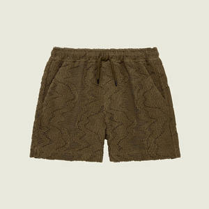 Short en coton personnalisé décontracté pour hommes, motif solide, nouvelle qualité, poids lourd, éponge française, cordon de serrage moyen, respirant 100% coton - Product Image 2