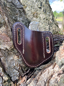 Funda de cuchillo de cuero duradera personalizable hecha a mano, funda protectora de alta calidad para caza al aire libre, Camping, cubierta de cuchillo de tejer de carbono - Product Image 2