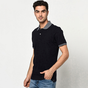 Camisas Casuales Transpirables para Hombre con Logotipo Personalizado al por Mayor, con Patrón Sólido, Tela de Algodón/Jersey - Product Image 4