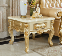 902 # Ensemble de canapés sectionnels en cuir véritable Golden Royal Cream, bois massif sculpté, style européen doré, meubles de salon