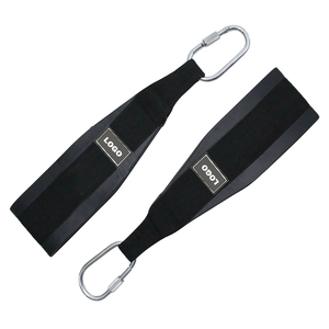 Correas de Levantamiento de Pesas Ajustables de Nailon con Cierre a Presión para Gimnasio, Unisex, Negras, con Logotipo Personalizable - Product Image 1