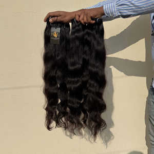 Vendeurs de cheveux vierges bruts indiens de haute qualité Faisceaux de cheveux humains bouclés Vison brut Indien Droite Bodywave Temple Cheveux vendeurs - Product Image 1