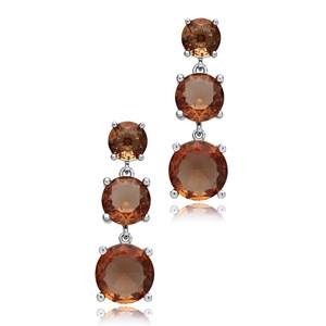 Pendientes de racimo de sultanita de forma redonda, venta al por mayor, joyería fina de plata esterlina 925 hecha a mano - Product Image 3