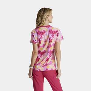 Fabrication sur mesure de gommage de luxe de haute qualité de couleur rose Design floral tendance d'été pour hôpital soins infirmiers pour les femmes vendant gommage d'allaitement - Product Image 6