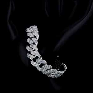 Hermosas pulseras totalmente heladas Hip Hop joyería VVS Moissanite 925 Sterling Sliver Diamond Jewelry - Product Image 1