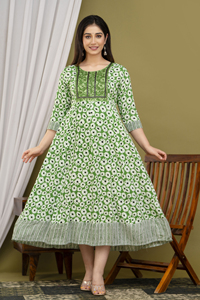 Robe longue de qualité supérieure séquence broderie travail côté Dori Handloom fabricant indien - Product Image 4