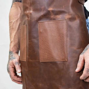 Delantal de peluquero ajustable Calico impermeable para corte de pelo a rayas de cuero con logotipo personalizado más vendido - Product Image 6