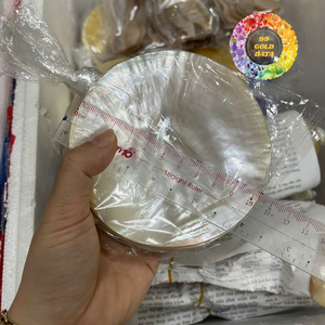 จานจานหอยมุกธรรมชาติหรูหราถาดเสิร์ฟหอยทะเลคาเวียร์ขนมหวานขนมหวานขนมขบเคี้ยว - Product Image 1