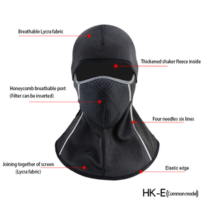 RTS Winter Riding Mask Warm Outdoor Sports Windproof <b>Ski</b> Neck Brace Motorcycle Face Mask Black Balaclava Hood DDP Shipping - Product Image 6