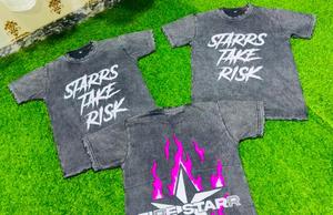 Axit rửa bông quá khổ T-Shirt phía trước và trở lại Logo là lớn dtf in ấn quần áo hàng đầu nhà sản xuất chỉ Tansy ngành công nghiệp - Product Image 2