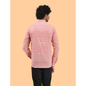 Chemise décontractée pour homme en coton imprimé à manches longues, respirante, en popeline ou tissu Oxford, motif floral ou à pois, offre ODM - Product Image 3