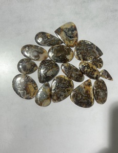 Pierre de marcassite grise de haute qualité Cabochon en vrac de marcassite naturelle mélangée pierre de bijouterie en cristal personnalisé fournisseur en gros direct - Product Image 2