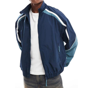 Veste coupe-vent à fermeture éclair respirante pour homme sur mesure Veste en nylon à séchage rapide Veste de sport de couleur patchwork Veste de sport de plein air - Product Image 5