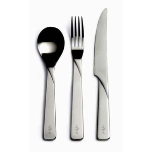 Ensemble de couverts en acier inoxydable plaqué argent de qualité supérieure, poli argent, poignée ronde et épaisse, ensemble de couverts en acier inoxydable - Product Image 3