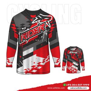 Maillots VTT de cyclisme de qualité supérieure personnalisables en polyester 100% à séchage rapide évacuant l'humidité pour une utilisation en équipe/commerciale Nom du logo - Product Image 4