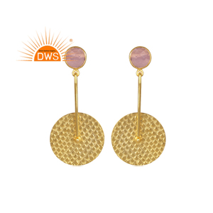 Dernière conception faite à la main Hydro Rose Gemstone Dangle boucle d'oreille fabricant de bijoux personnalisés - Product Image 1
