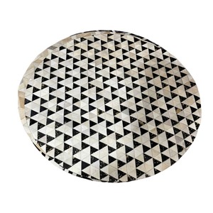 Alfombras y alfombras de cuero de vaca hechas a mano de nueva tendencia, área grande moderna de felpa de retales genuinos para el mejor precio al por mayor - Product Image 1