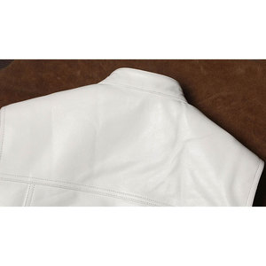 Gilet Hip Hop de Motard Blanc pour Homme en Faux Cuir, Respirant, Sans Manches, Grande Taille, Disponible en Vrac - Product Image 3