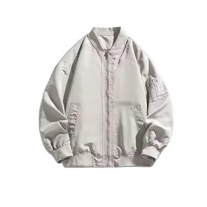 2025 best premium quality Top Selling Wholesale Price <b>Men</b> Bomber <b>Jackets</b> Solid Color <b>Light</b> Weight Bomber <b>Jacket</b> for <b>Men's</b> - Product Image 4