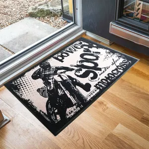 1 PC Tapis de porte personnalisé en nylon imprimé Tapis de sol extérieur d'entrée de porte de bienvenue Tapis en caoutchouc incrusté de tapis