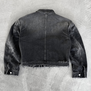 Taux raisonnable femmes Logo personnalisé couleur léger Denim veste automne tissé respirant lavé solide motif veste - Product Image 3