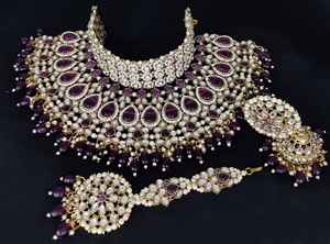 Moda último diseño de Gargantilla tradicional chapado en oro collar conjunto de joyas para mujeres - Product Image 2