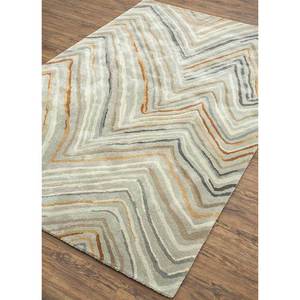 Genesis Beige & <b>Brown</b> Hand Tufted <b>Wool</b> & Viscose Rug Chevron Pattern for Home Use-Taq-4318 - Product Image 2