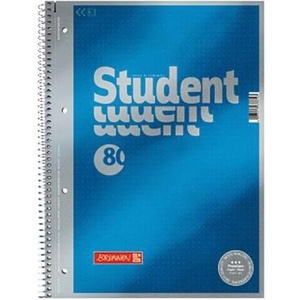 BRUNNEN Student Premium College Block DIN A4 Dotted 90 G/m Cyan Metallic 80 Sheets - Product Image 1
