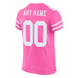 Camiseta de fútbol Rosa personalizada de primera calidad para hombre, uniforme transpirable de alta calidad con diseño impreso de características de talla grande - Product Image 2