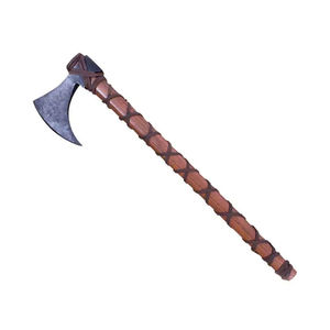 Hacha de Acero al Carbono Burraq Personalizada de 19.5 Pulgadas, Hacha para Partir Madera con Mango de Madera de Palisandro, Funda de Cuero, Regalo para Papá, Hecho a Mano, Estilo Industrial - Product Image 4