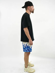 Pantalones cortos deportivos antiarrugas unisex de malla para correr de verano de alta calidad para hombre de talla grande con logotipo personalizado al por mayor a la venta - Product Image 4