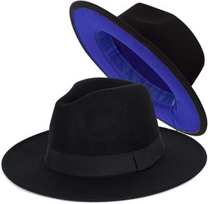 Chapeau Fedora en feutre à large bord de qualité supérieure avec intérieur en satin luxueux - Product Image 1