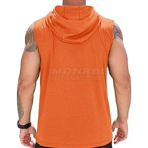 Mode personnalisé pull sans manches à capuche tenue décontracté hommes sans manches sweats à capuche 2025 personnalisé - Product Image 3