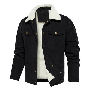 Sherpa Windbreaker NEGRO Cómoda Chaqueta resistente para hombres más demandados Alta calidad Ropa al aire libre Hombres Chaqueta Sherpa de algodón - Product Image 1