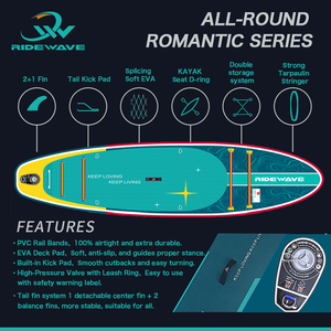 RIDEWAVE Meilleure vente planche à pagaie <span class=keywords><strong>gonflable</strong></span> Stand-Up <span class=keywords><strong>Paddle</strong></span> Stitch écologique Portable haute Performance Surf SUP - Product Image 5