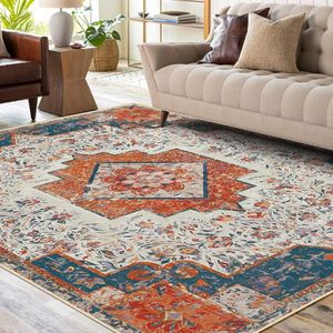 Phổ Biến Tùy Chỉnh Thiết Kế Ba Tư Khu Vực Vòng Thảm Mô Hình Cổ Điển Nylon In Không Trượt Sàn Thảm Alfombras Cho Phòng Khách - Product Image 2