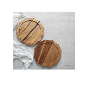 Placa de cargador de madera de la mejor calidad 100%, placa de exhibición de tamaño personalizado de Calidad exclusiva debajo de la placa para hotel, gran oferta - Product Image 5