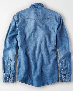 เสื้อเชิ้ตยีนส์แขนยาวผ้าฝ้ายคุณภาพดี ผลิตจากโรงงาน วัสดุระบายอากาศ เสื้อเชิ้ตยีนส์ผู้ชาย บริการ OEM เสื้อผู้ชาย - Product Image 4