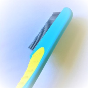 Peigne à dents en plastique avec manche en acier inoxydable Peigne à dents larges Peigne à texture de cheveux pour hommes personnalisé en couleur et logo - Product Image 6