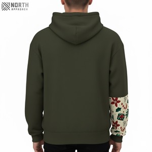 Último diseño de alta calidad de peso pesado 100% algodón sudaderas con capucha para hombre pulóver Streetwear chándales Denimes Fleece Hoodie Reversible - Product Image 3