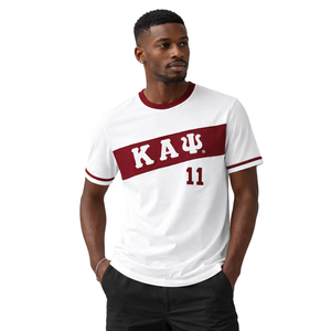 Camiseta Premium Kappa Alpha Psi Kream, Talla Exacta, Mezcla de Algodón Suave, Cresta Bordada con Letras Griegas, Ropa de Fraternidad - Product Image 1