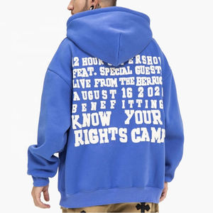 2025 sudaderas con capucha de lana de algodón informales azules personalizadas con colores personalizados y estampado de hojaldre al mejor precio Sudadera con capucha de gran oferta para unisex - Product Image 2