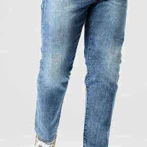 Jeans classiques à jambe droite pour hommes en gros, confortables, élégants, décontractés, durables, respirants, pantalons en denim streetwear - Product Image 2