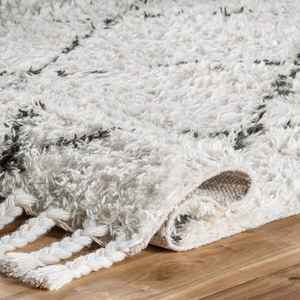 High Pile Rectangle Area <b>Rug</b> New Zealand Wool Hand Tufted <b>Modern</b> Style Stain & Non-Slip Resistant Anti-Bacteria Home Use - Product Image 2