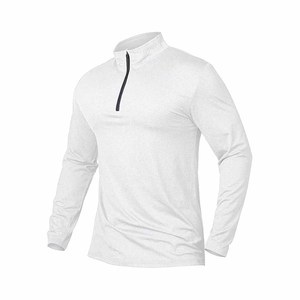 Men's Quick Dry Long Sleeve Quarter Zip <b>Athletic</b> Running Shirt - Product Image 6