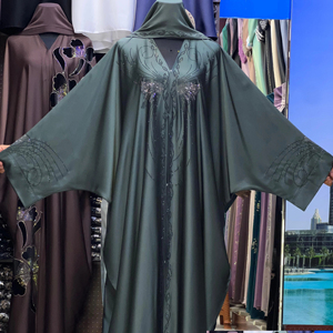 2025 nueva ropa islámica tradicional para mujeres hermoso negro Dubai Abaya hecho poliéster Arabia Saudita Golfo paños musulmanes - Product Image 1