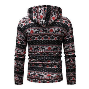 Pull à capuche Chirstamas d'hiver personnalisé Nouveaux vêtements Couleur assortie Poche avant Mignon imprimé animal Amoureux Chirstamas Hoodies - Product Image 3