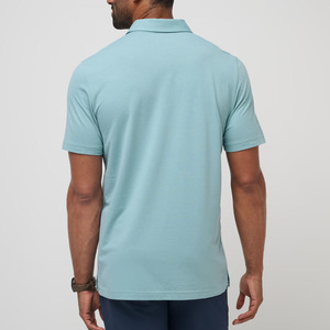 Camisetas de Manga Corta de Punto Sólido con Logotipo Bordado Personalizado Antiarrugas Unisex al por Mayor - Product Image 6