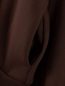 Sudadera con capucha informal con cremallera para mujer, venta al por mayor, logotipo personalizado, bolsillo de Color sólido, sudaderas con capucha gruesas con cremallera completa para mujer en blanco - Product Image 4